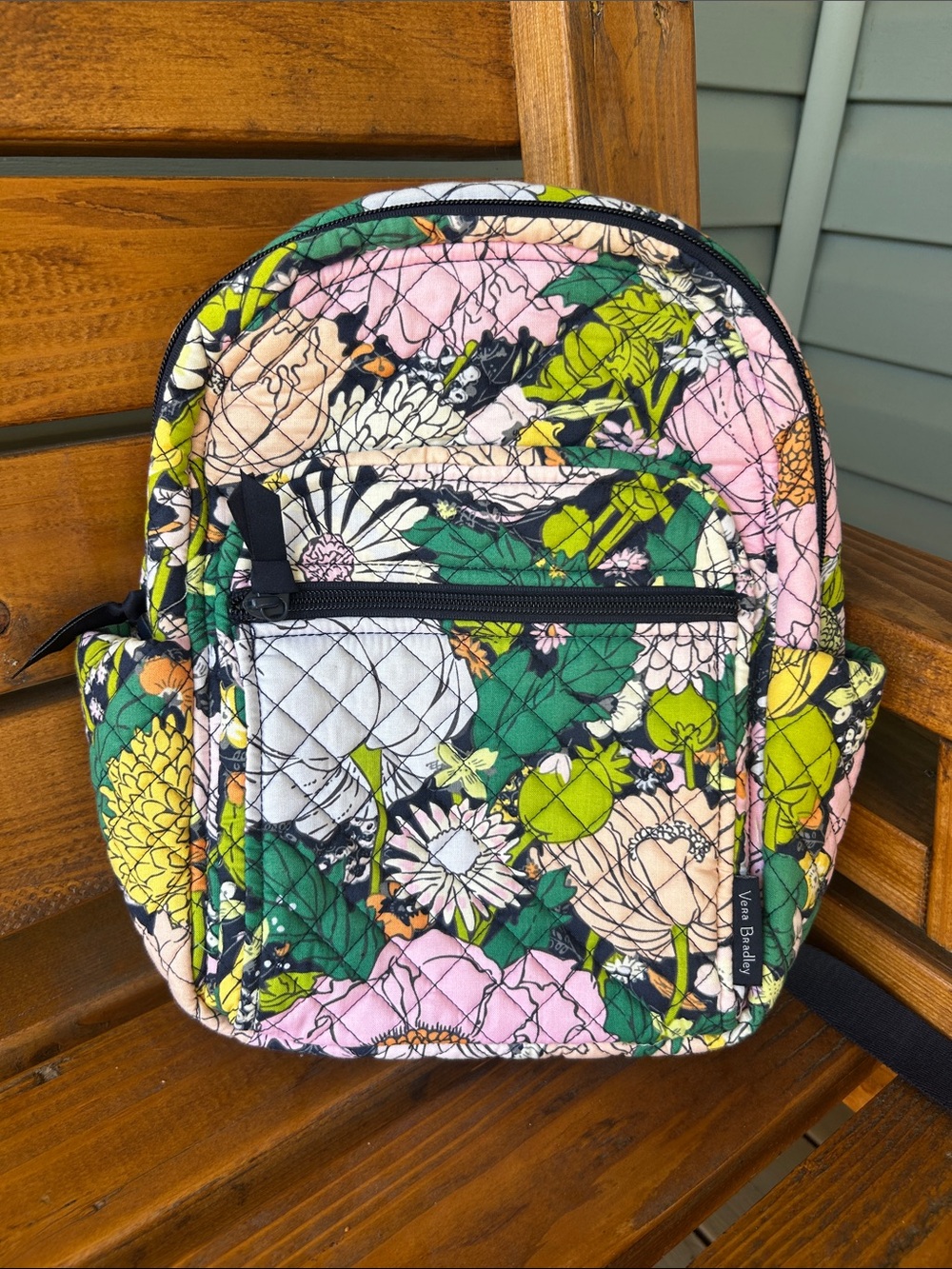 Vera Bradley quilted floral mid size backpack